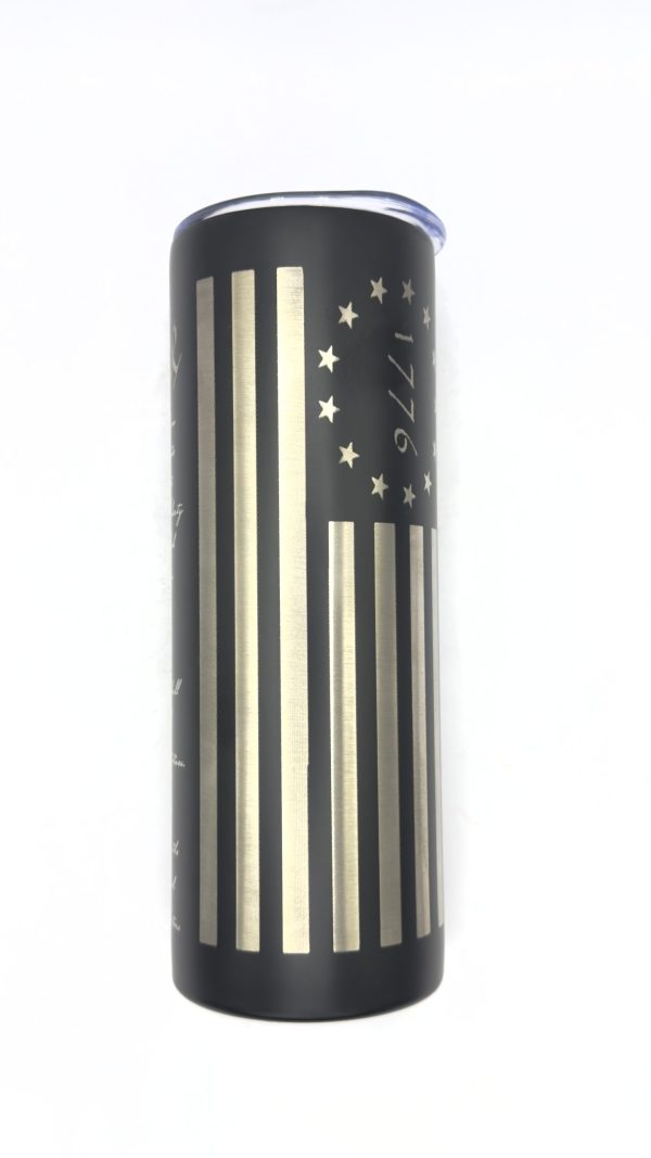 20 oz. Tumbler 1776 Flag and Constitution - Image 2