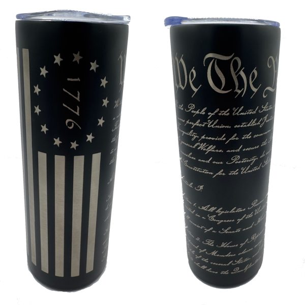 20 oz. Tumbler 1776 Flag and Constitution