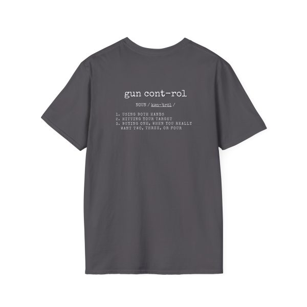 Gun Control (Back) Unisex Softstyle T-Shirt - Image 6