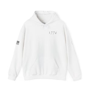 1776 with Flag Unisex Sweatshirt, Vintage Style Grey Lettering