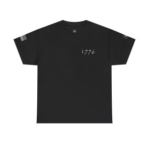 1776 with Flag Full Unisex Heavy Cotton Tee