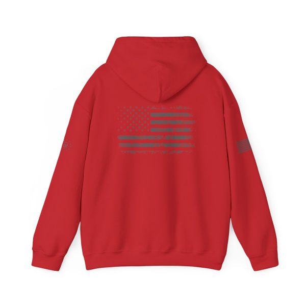 1776 with Flag Unisex Sweatshirt, Vintage Style Grey Lettering - Image 8