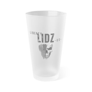 Liberty Skull Frosted Pint Glass, 16oz