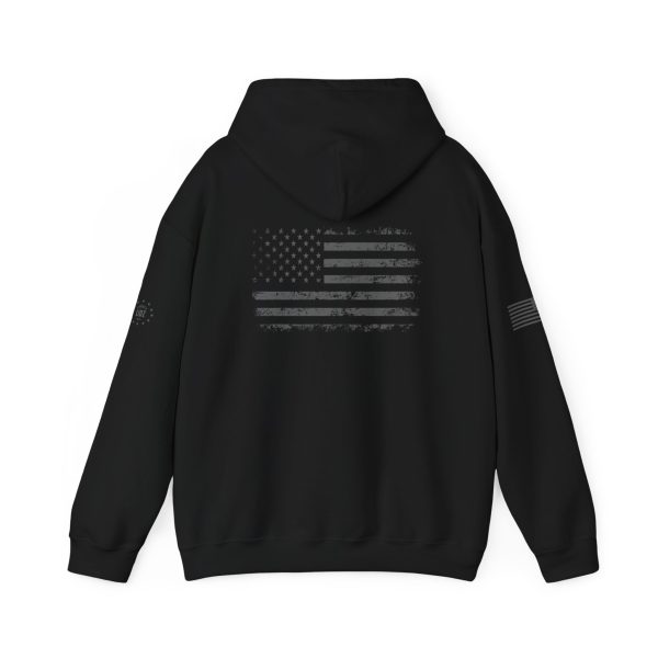 1776 with Flag Unisex Sweatshirt, Vintage Style Grey Lettering - Image 4