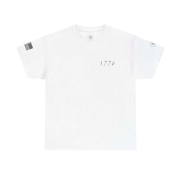 1776 with Flag Full Unisex Heavy Cotton Tee - Image 11
