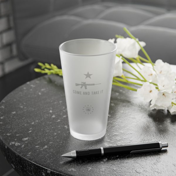 Come and Take It Frosted Pint Glass, 16oz - Image 3
